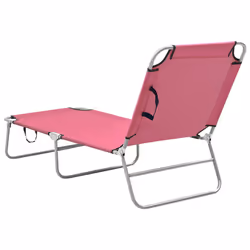 VidaXL 310330 sedia da esterno Salone Seduta imbottita Tessuto, Acciaio Rosa - Vista aggiuntiva 4