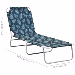 VidaXL 310331 sedia da esterno Salone Seduta imbottita Acciaio, Poliestere Multicolore - Vista aggiuntiva 8
