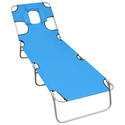 VidaXL 310332 sedia da esterno Salone Seduta imbottita Acciaio, Poliestere Blu, Turchese