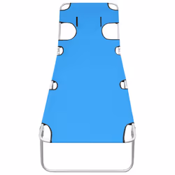 VidaXL 310332 sedia da esterno Salone Seduta imbottita Acciaio, Poliestere Blu, Turchese - Vista aggiuntiva 2