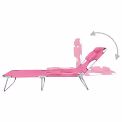 VidaXL 310333 sedia da esterno Salone Seduta imbottita Acciaio, Poliestere Magenta - Vista aggiuntiva 6