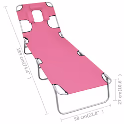 VidaXL 310333 sedia da esterno Salone Seduta imbottita Acciaio, Poliestere Magenta - Vista aggiuntiva 7