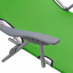 VidaXL 310335 sedia da esterno Salone Seduta imbottita Tessuto, Acciaio Verde - Vista aggiuntiva 6