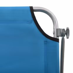 VidaXL 310336 sedia da esterno Salone Seduta imbottita Tessuto, Acciaio Blu - Vista aggiuntiva 5