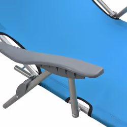 VidaXL 310336 sedia da esterno Salone Seduta imbottita Tessuto, Acciaio Blu - Vista aggiuntiva 6