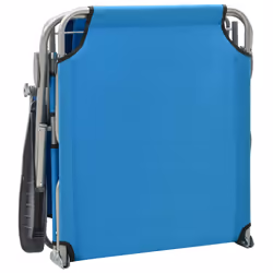 VidaXL 310336 sedia da esterno Salone Seduta imbottita Tessuto, Acciaio Blu - Vista aggiuntiva 7