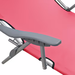 VidaXL 310337 sedia da esterno Salone Seduta imbottita Tessuto, Acciaio Rosa - Vista aggiuntiva 5