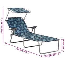 VidaXL 310338 sedia da esterno Salone Seduta imbottita Tessuto, Acciaio - Vista aggiuntiva 8