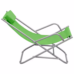 VidaXL 310339 sedia da esterno Terrazzo Cloruro di polivinile (PVC), Acciaio Verde - Vista aggiuntiva 4