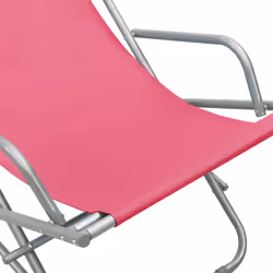 VidaXL 310341 sedia da esterno Terrazzo Cloruro di polivinile (PVC), Acciaio Rosa - Vista aggiuntiva 7