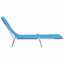 VidaXL 310344 sedia da esterno Salone Oxford, Acciaio Blu - Vista aggiuntiva 4