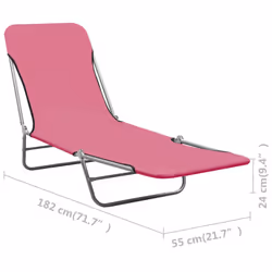 VidaXL 310345 sedia da esterno Salone Oxford, Acciaio Rosa - Vista aggiuntiva 8
