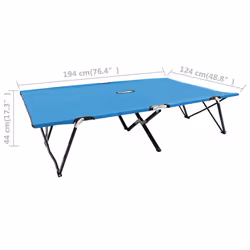 VidaXL 310352 sedia da esterno Salone Seduta imbottita Tessuto, Poliestere Blu - Vista aggiuntiva 8