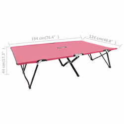 VidaXL 310353 sedia da esterno Salone Seduta imbottita Tessuto, Poliestere Rosa - Vista aggiuntiva 8