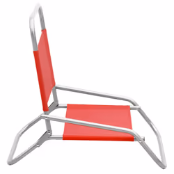 VidaXL 310367 sedia da esterno Terrazzo Oxford, Acciaio Rosso - Vista aggiuntiva 4