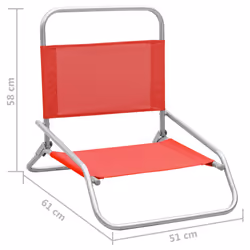VidaXL 310367 sedia da esterno Terrazzo Oxford, Acciaio Rosso - Vista aggiuntiva 8
