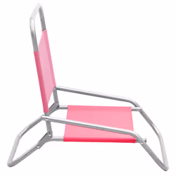 VidaXL 310372 sedia da esterno Terrazzo Oxford, Acciaio Rosa - Vista aggiuntiva 5