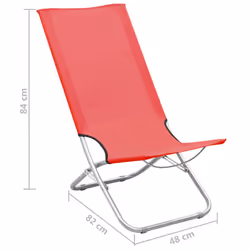 VidaXL 310376 sedia da esterno Terrazzo Oxford, Acciaio Rosso - Vista aggiuntiva 8