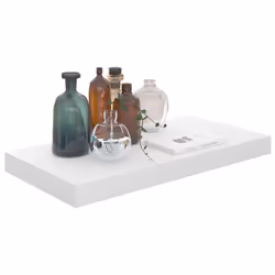vidaXL Scaffali a Parete 4 pz Bianco Lucido 50x23x3,8 cm in MDF - Vista aggiuntiva 3