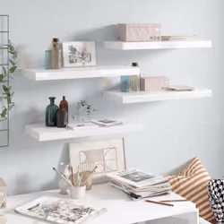 Questo set di 4 eleganti mensole da parete è pensato per essere il punto focale della tua casa. Con un sistema di montaggio i ...