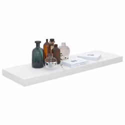 vidaXL Scaffali a Parete 4 pz Bianco Lucido 80x23,5x3,8 cm in MDF - Vista aggiuntiva 3