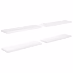 vidaXL Scaffali a Parete 4 pz Bianco Lucido 23x23,5x3,8 cm in MDF - Vista aggiuntiva 2