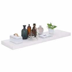 vidaXL Scaffali a Parete 4 pz Bianco Lucido 23x23,5x3,8 cm in MDF - Vista aggiuntiva 3