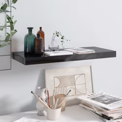 VidaXL 323769 scaffale MDF, Metallo Nero