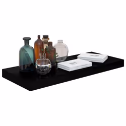 vidaXL Scaffali a Parete 2 pz Nero Lucido 60x23,5x3,8 cm in MDF - Vista aggiuntiva 3