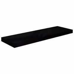 vidaXL Scaffali a Parete 2 pz Nero Lucido 80x23,5x3,8 cm in MDF - Vista aggiuntiva 3