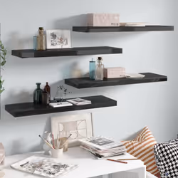 Questo set di 4 eleganti mensole da parete è pensato per essere il punto focale della tua casa. Con un sistema di montaggio i ...