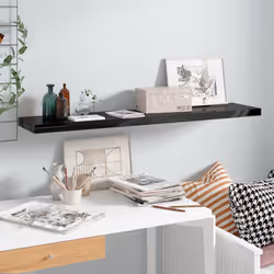 VidaXL 323779 scaffale MDF, Metallo Nero