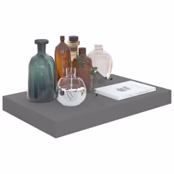 vidaXL Scaffali a Parete 4 pz Grigio Lucido 40x23x3,8 cm in MDF - Vista aggiuntiva 3