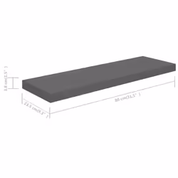 VidaXL 323793 scaffale MDF, Metallo Grigio - Vista aggiuntiva 7