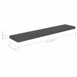 VidaXL 323799 scaffale MDF, Metallo Grigio - Vista aggiuntiva 5