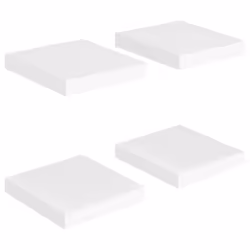 vidaXL Scaffali a Parete 4 pz Bianchi 23x23,5x3,8 cm in MDF - Vista aggiuntiva 2