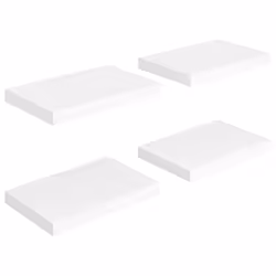 vidaXL Scaffali a Parete 4 pz Bianchi 40x23x3,8 cm in MDF - Vista aggiuntiva 2