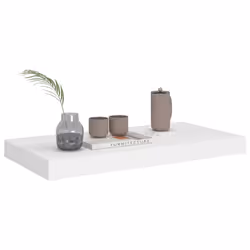 vidaXL Scaffali a Parete 4 pz Bianchi 50x23x3,8 cm in MDF - Vista aggiuntiva 3
