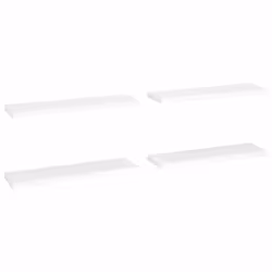 vidaXL Scaffali a Parete 4 pz Bianchi 90x23,5x3,8 cm in MDF - Vista aggiuntiva 2