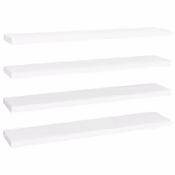 vidaXL Scaffali a Parete 4 pz Bianchi 120x23,5x3,8 cm in MDF - Vista aggiuntiva 2