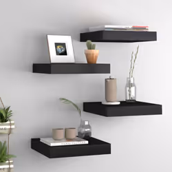 Questo set di 4 eleganti mensole da parete è pensato per essere il punto focale della tua casa. Con un sistema di montaggio i ...