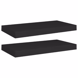 Scaffali a Parete 2 pz Neri 50x23x3,8 cm in MDFcod mxl 127320 - Vista aggiuntiva 2