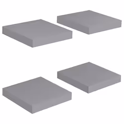 vidaXL Scaffali a Parete 4 pz Grigi 23x23,5x3,8 cm in MDF - Vista aggiuntiva 2