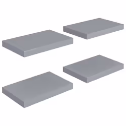 vidaXL Scaffali a Parete 4 pz Grigi 40x23x3,8 cm in MDF - Vista aggiuntiva 2