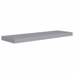 vidaXL Scaffali a Parete 2 pz Grigi 80x23,5x3,8 cm in MDF - Vista aggiuntiva 3
