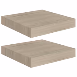 vidaXL Scaffali a Parete 2 pz Rovere 23x23,5x3,8 cm in MDF - Vista aggiuntiva 2