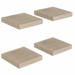 vidaXL Scaffali a Parete 4 pz Rovere 23x23,5x3,8 cm in MDF - Vista aggiuntiva 2