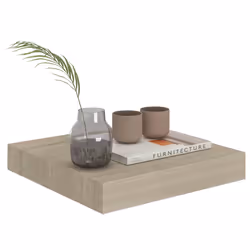 vidaXL Scaffali a Parete 4 pz Rovere 23x23,5x3,8 cm in MDF - Vista aggiuntiva 3