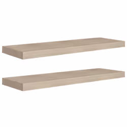 vidaXL Scaffali a Parete 2 pz Rovere 80x23,5x3,8 cm in MDF - Vista aggiuntiva 2