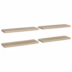 vidaXL Scaffali a Parete 4 pz Rovere 80x23,5x3,8 cm in MDF - Vista aggiuntiva 2